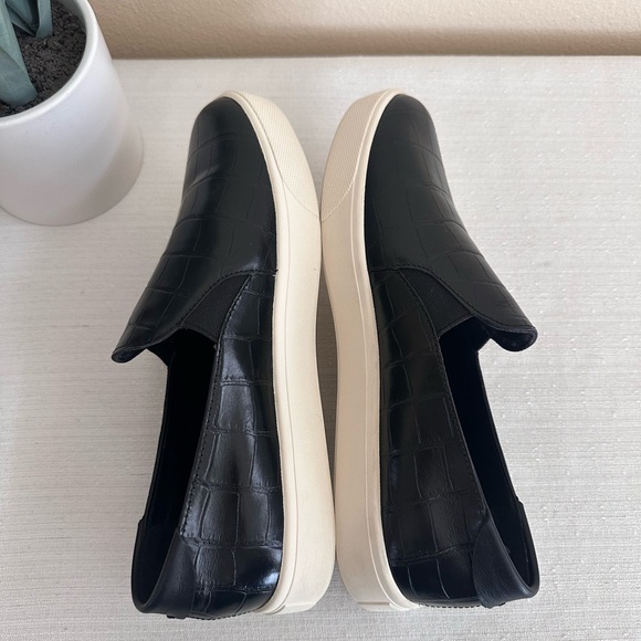 Cole Haan GrandSeries Croc Black Leather Slip On Casual Sneakers Women’s 8B - Picture 8 of 13